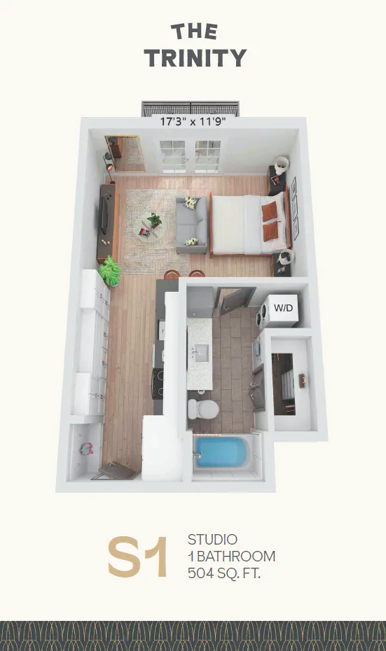 S1 504sf 0/1 4036 floor plan